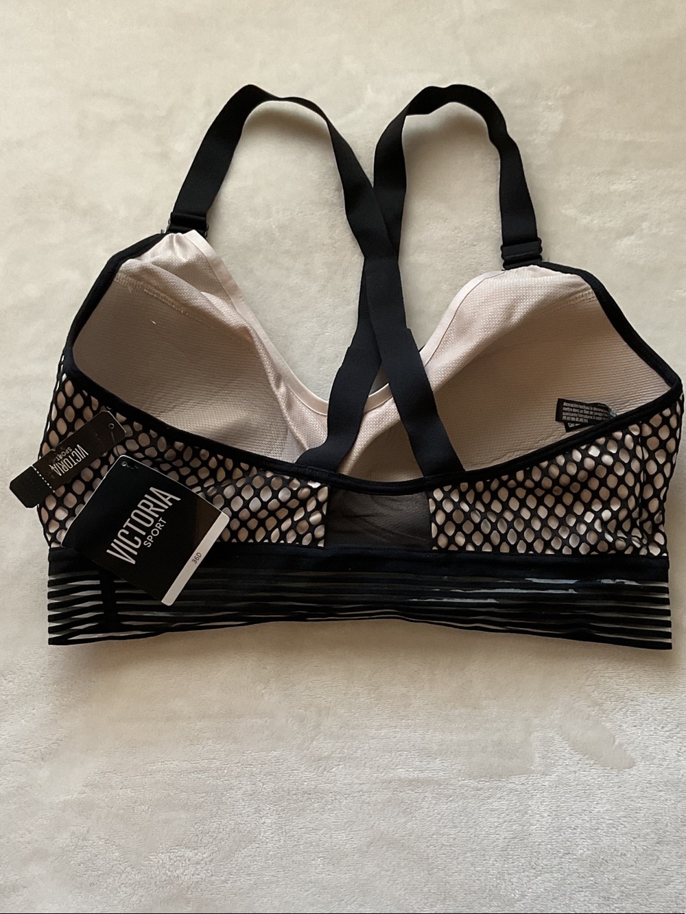 Victoria's Secret Black Fishnet Overlay Bralette - Picture 2 of 6